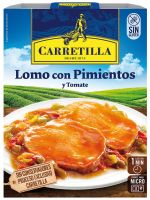Carretilla LOMO C/PIMIENTOS Y TOMATE 250Gr.